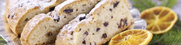 A picture of stollen, one of many options from around the world for alternative christmas dinner feasts